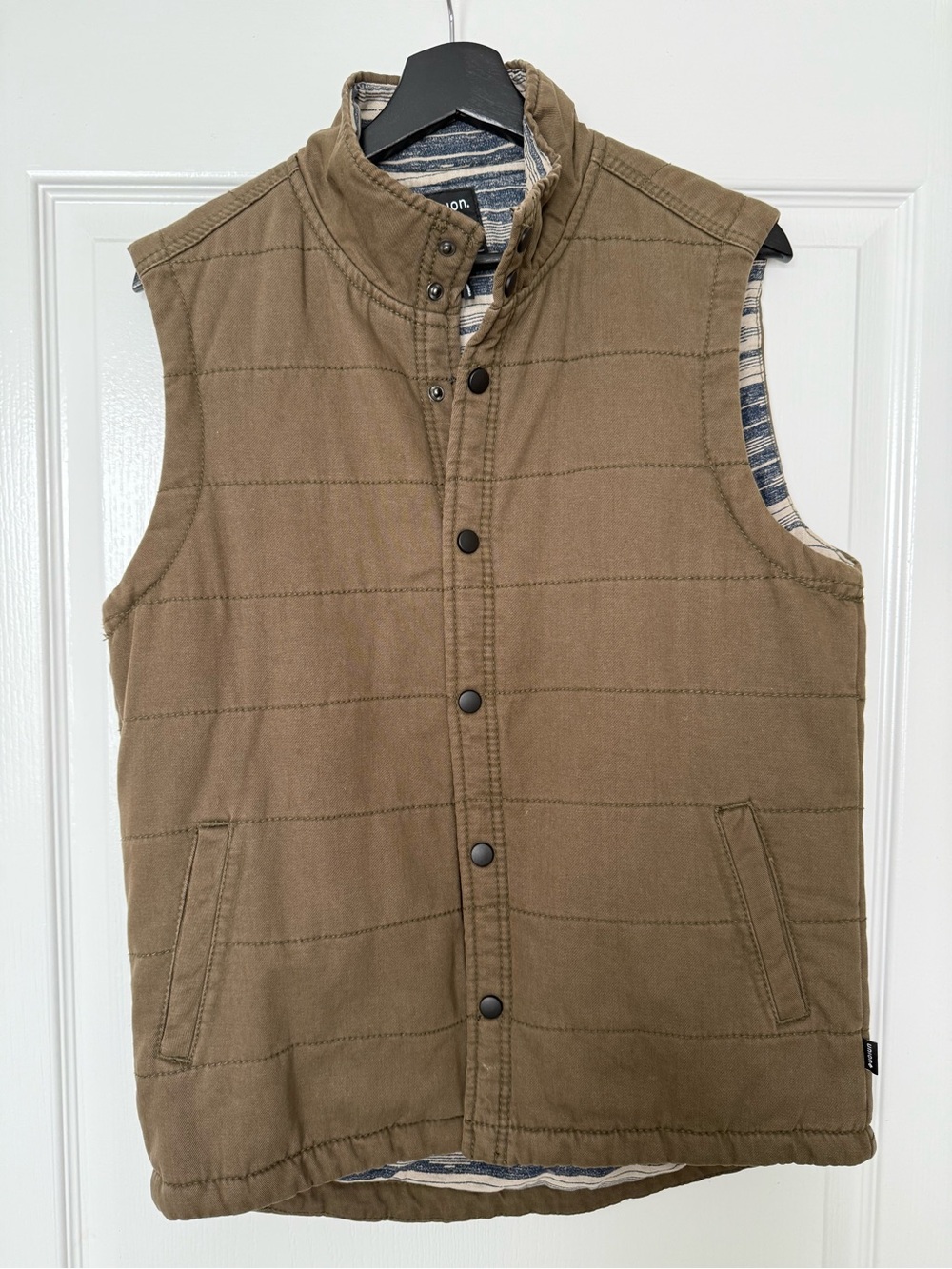 Men's Quilted Sleeveless Vest in Brown - Classic Layering